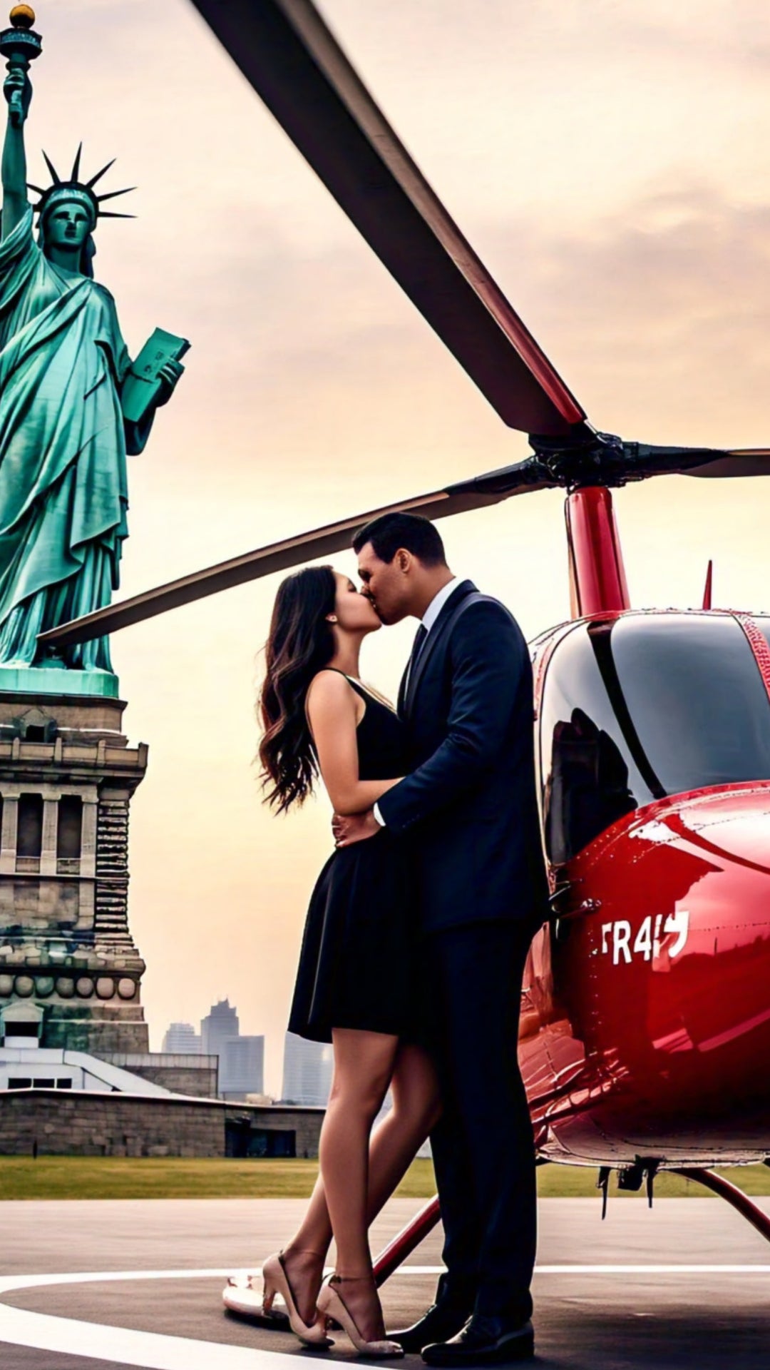 LOVES IS IN THE AIR - PRIVATE HELICOPTER FLIGHT